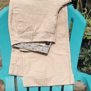 Women's Gap striped flare leg with cuff pants